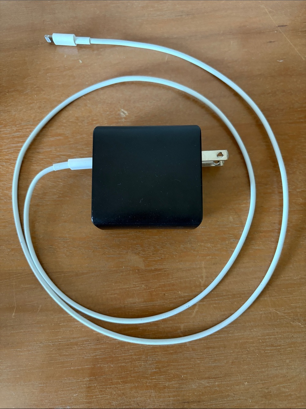 Black Tablet Power Adapter with White USB-C Cable